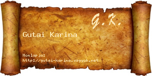 Gutai Karina névjegykártya